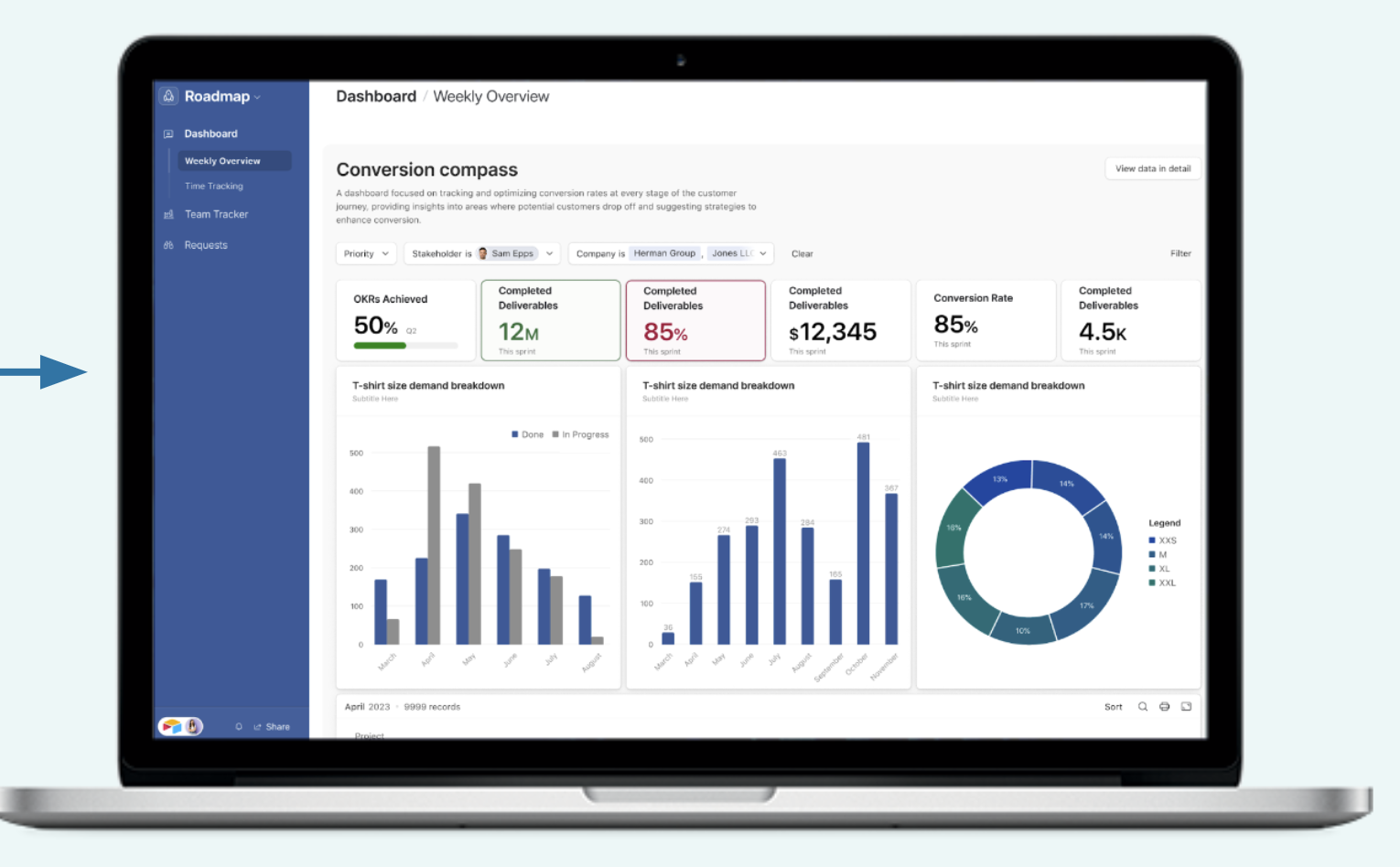 Airtable illustrative interface preview
