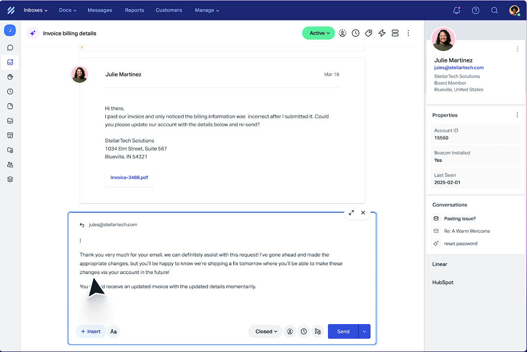 Help Scout illustrative interface preview